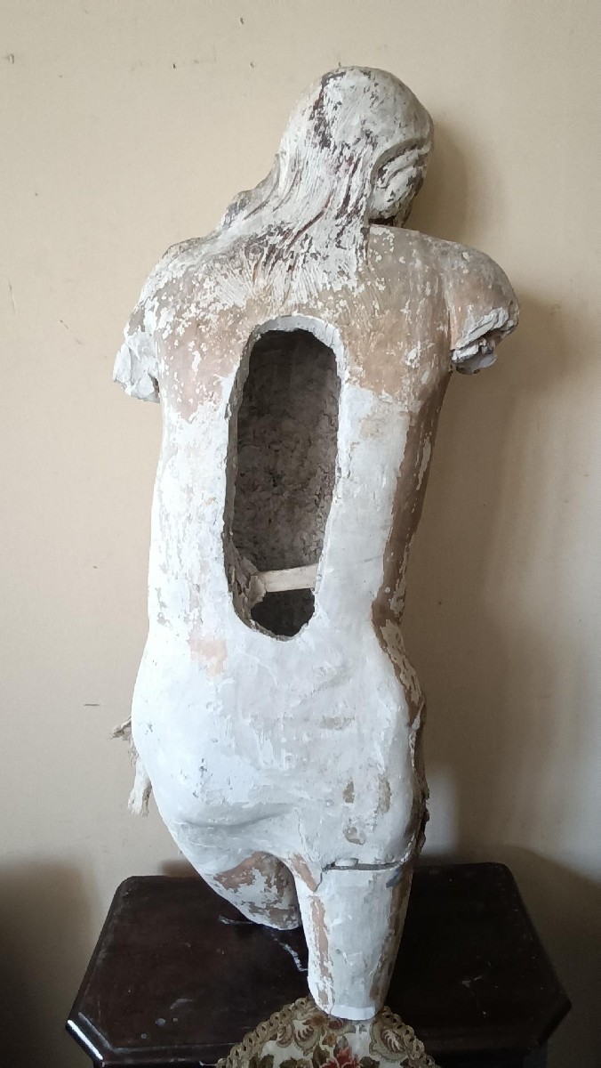 Grande torso cristo in gesso XVI secolo-photo-4