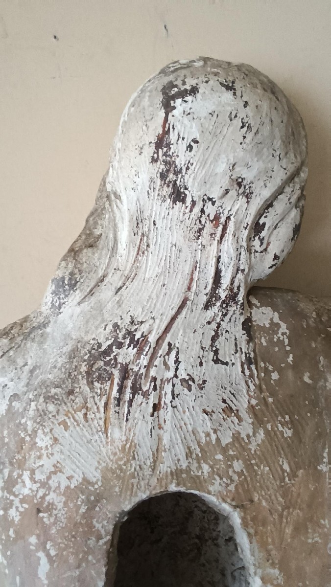 Grande torso cristo in gesso XVI secolo-photo-6