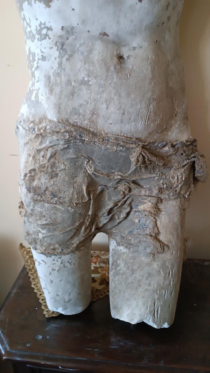 Grande torso cristo in gesso XVI secolo-photo-7