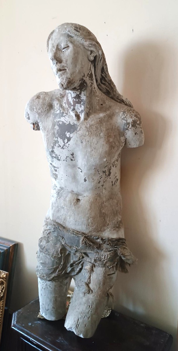 Grande torso cristo in gesso XVI secolo