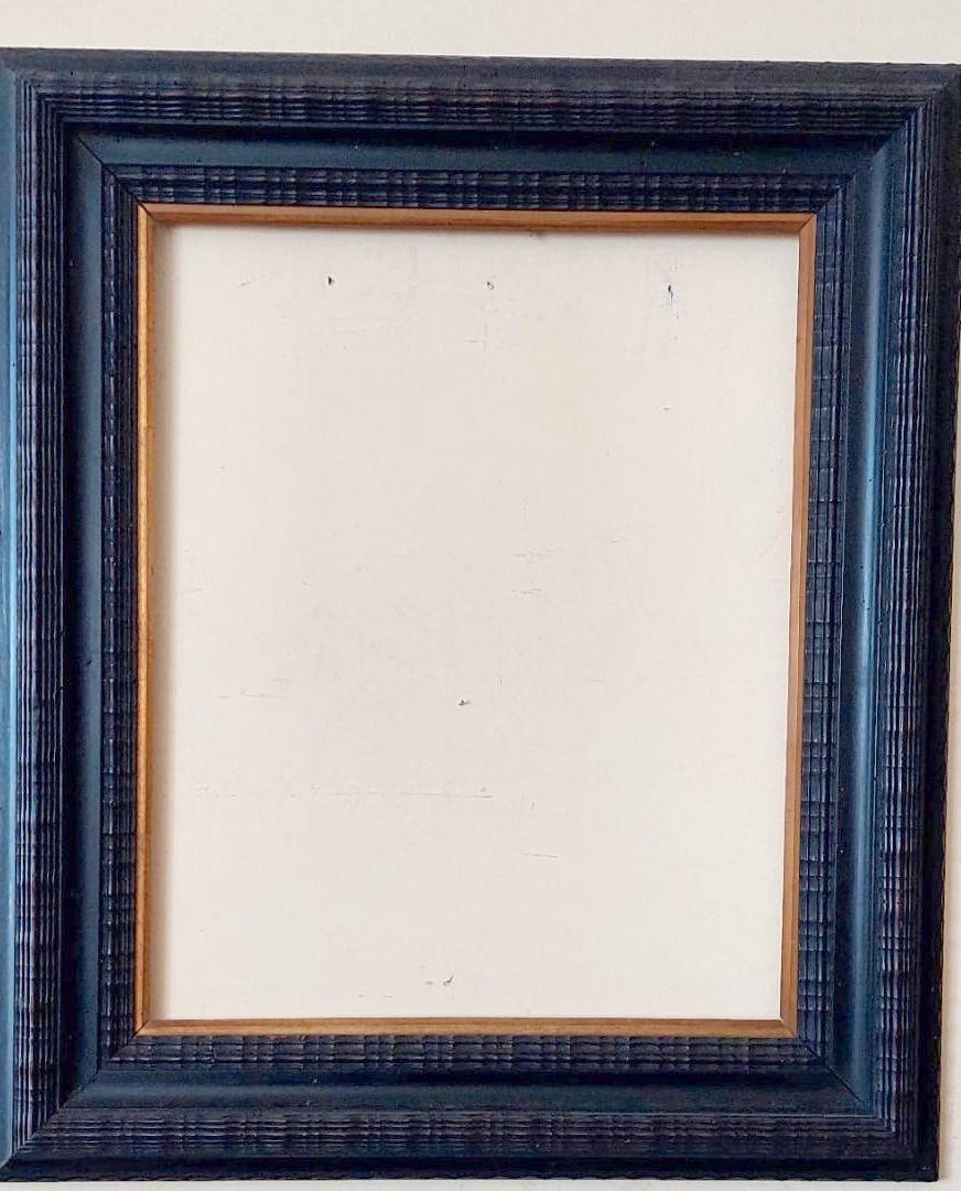 Cornice ebanizzata ,guilloche ,fine XIX secolo Italia-photo-2