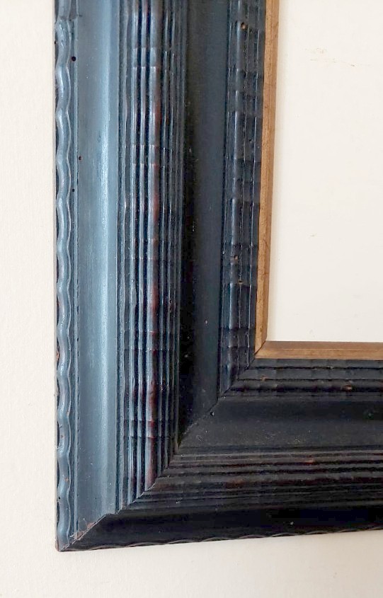 Cornice ebanizzata ,guilloche ,fine XIX secolo Italia-photo-4