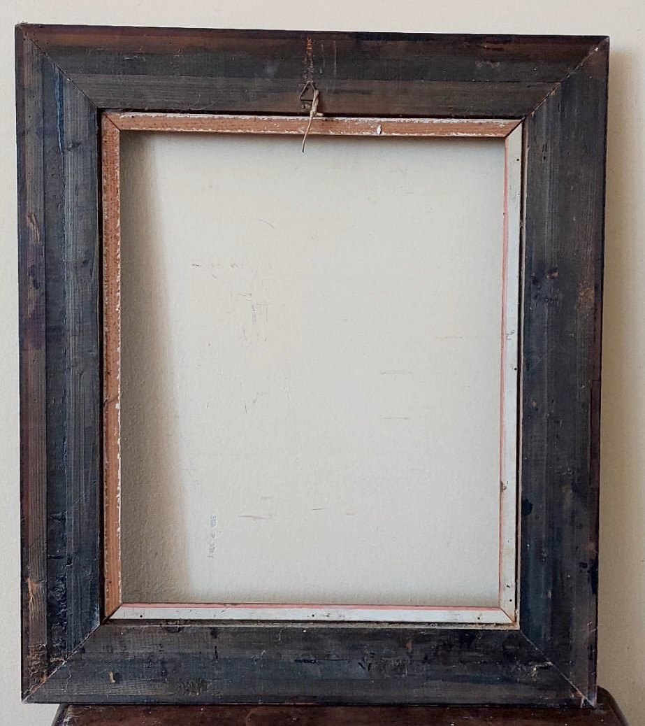 Cornice ebanizzata ,guilloche ,fine XIX secolo Italia-photo-5