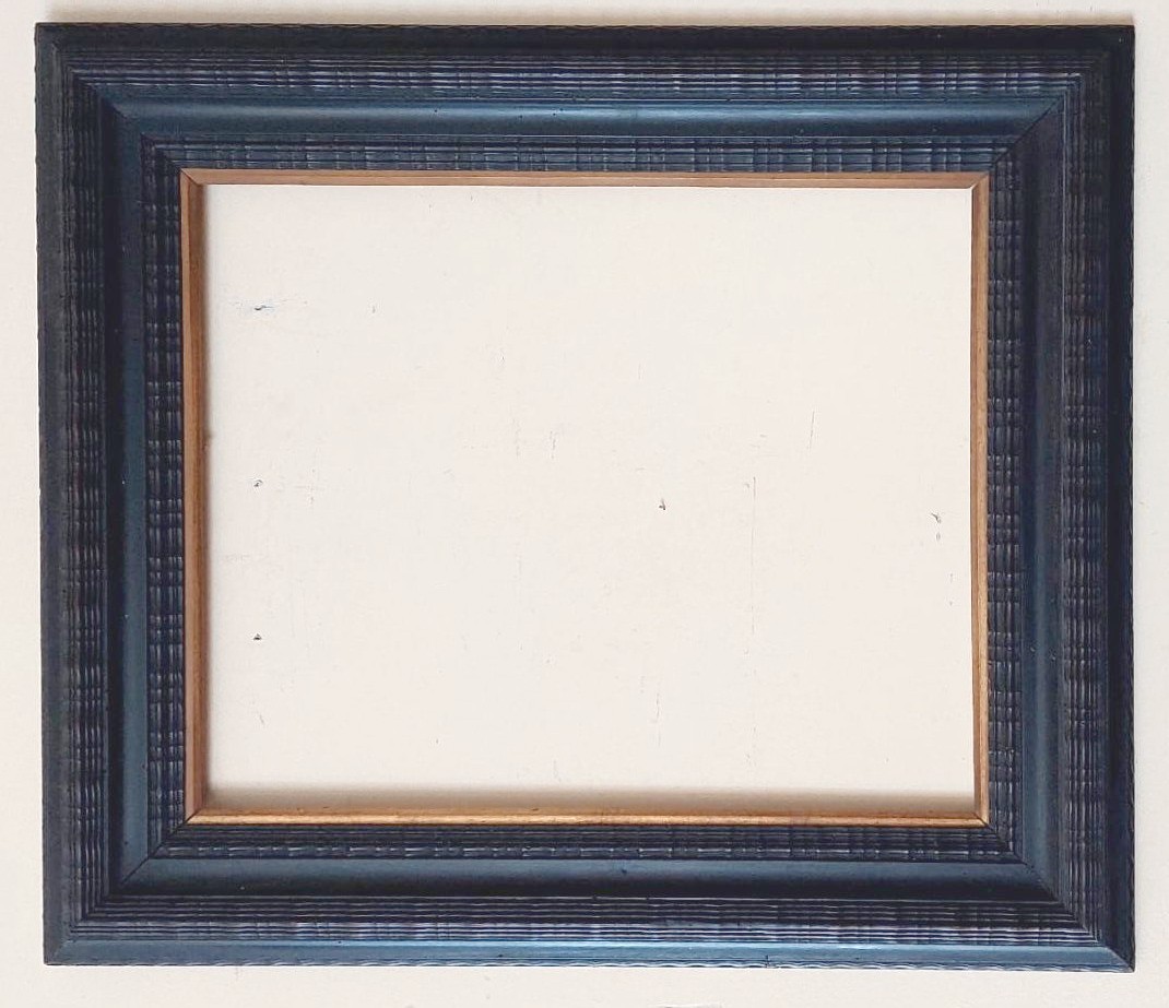 Cornice ebanizzata ,guilloche ,fine XIX secolo Italia