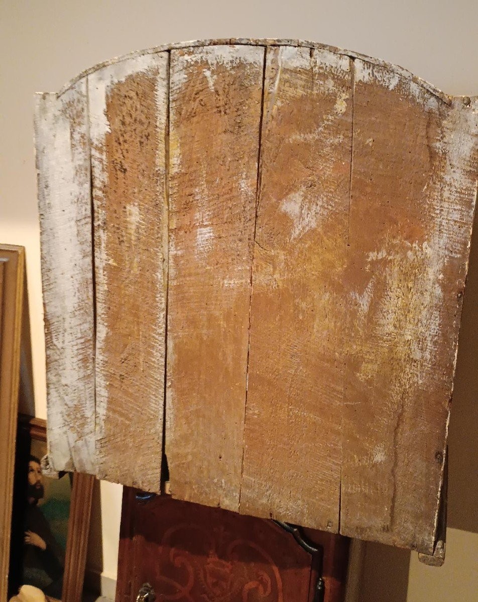 Teca vetrinetta in legno laccato e dorato XVIII secolo-photo-3