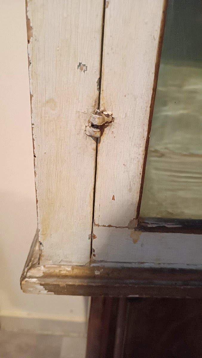 Teca vetrinetta in legno laccato e dorato XVIII secolo-photo-5