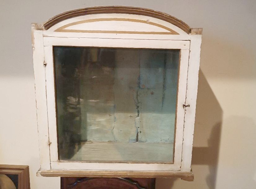 Teca vetrinetta in legno laccato e dorato XVIII secolo