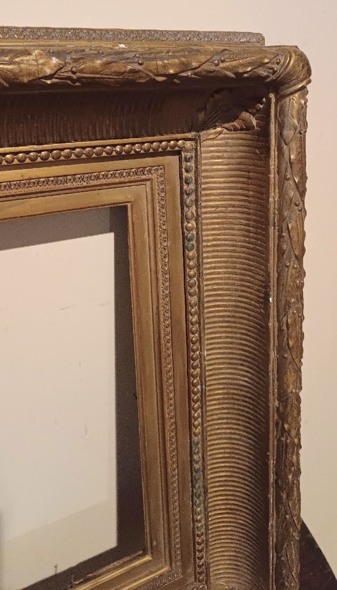 Cornice antica legno dorato-photo-2