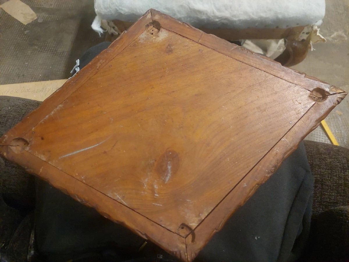 Antico Cofanetto Romboidale Intagliato Legno Cilegio XIX secolo Italia-photo-7