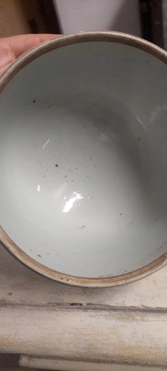 ANTICA GIARA IN PORCELLANA CINA BIANCO-BLU PERIODO QING XIX SECOLO-photo-5