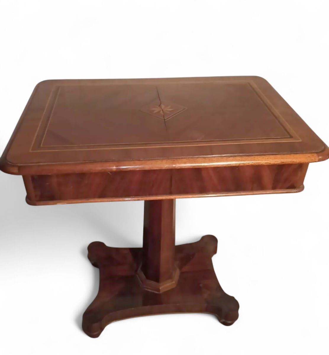 Tavolino da lavoro SCRITTOIO 19th sec intarsiato noce acero palissandro