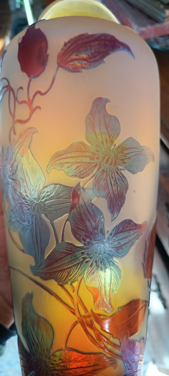 Grande vaso Gallé , un cammeo, Nancy, fine XIX/inizio XX secolo-photo-3