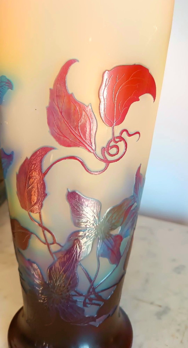 Grande vaso Gallé , un cammeo, Nancy, fine XIX/inizio XX secolo-photo-4