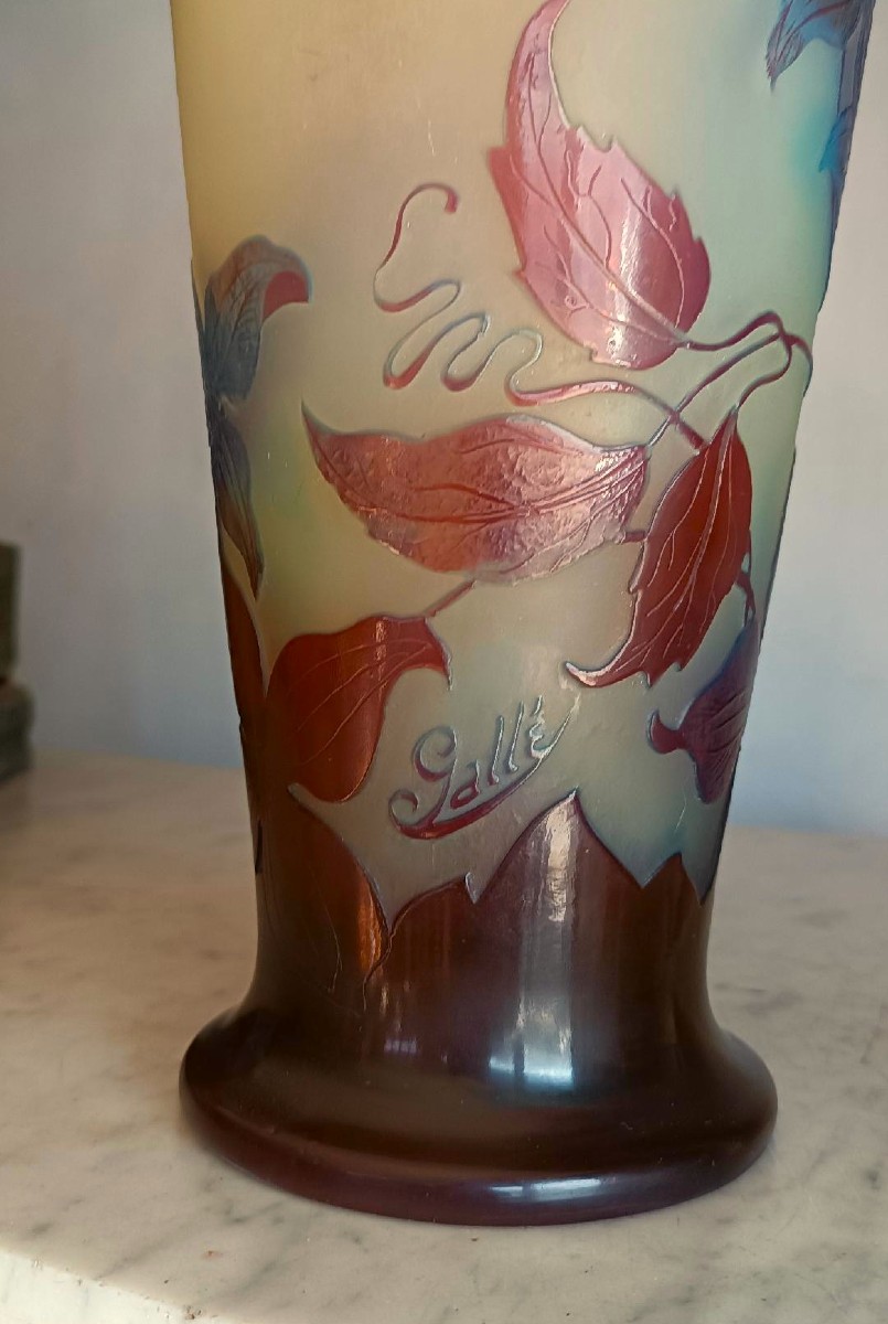 Grande vaso Gallé , un cammeo, Nancy, fine XIX/inizio XX secolo-photo-6