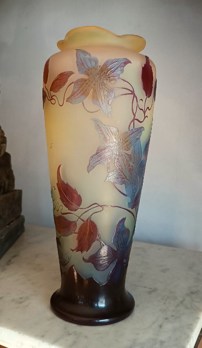 Grande vaso Gallé , un cammeo, Nancy, fine XIX/inizio XX secolo-photo-8