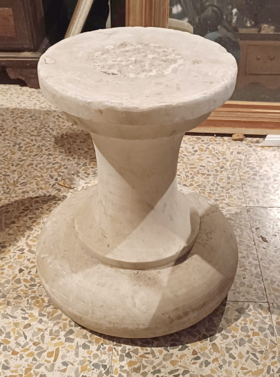 Base in marmo bianco carrara antico-photo-2