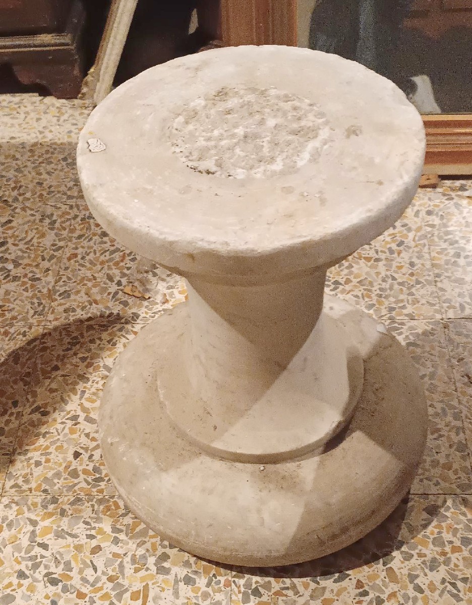 Base in marmo bianco carrara antico-photo-4