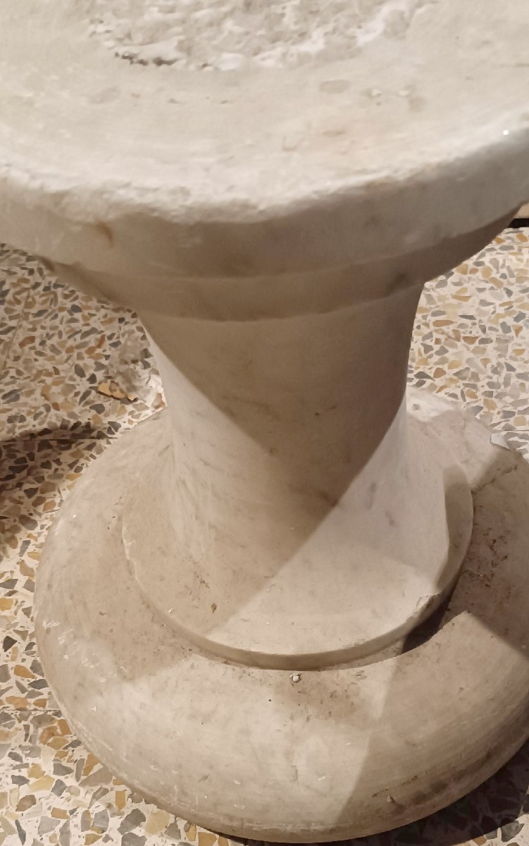 Base in marmo bianco carrara antico-photo-1