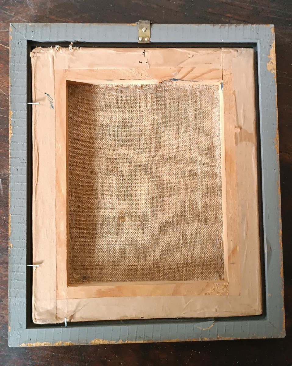 Antico dipinto olio su tela , San Vincenzo Ferrer-photo-5