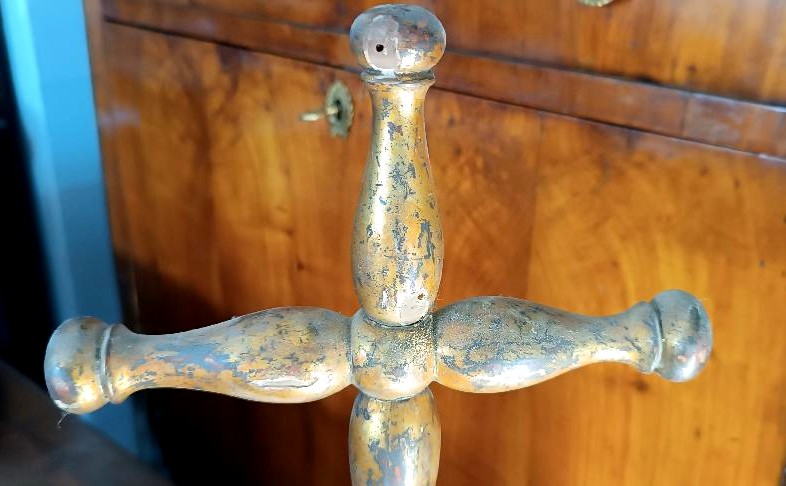 Antica croce processionale in legno dorato  -photo-2