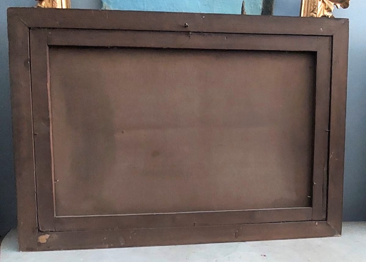 Dipinto olio su tela natura morta con fiori inizio  XIXsecolo Italia 99x69 cm-photo-3