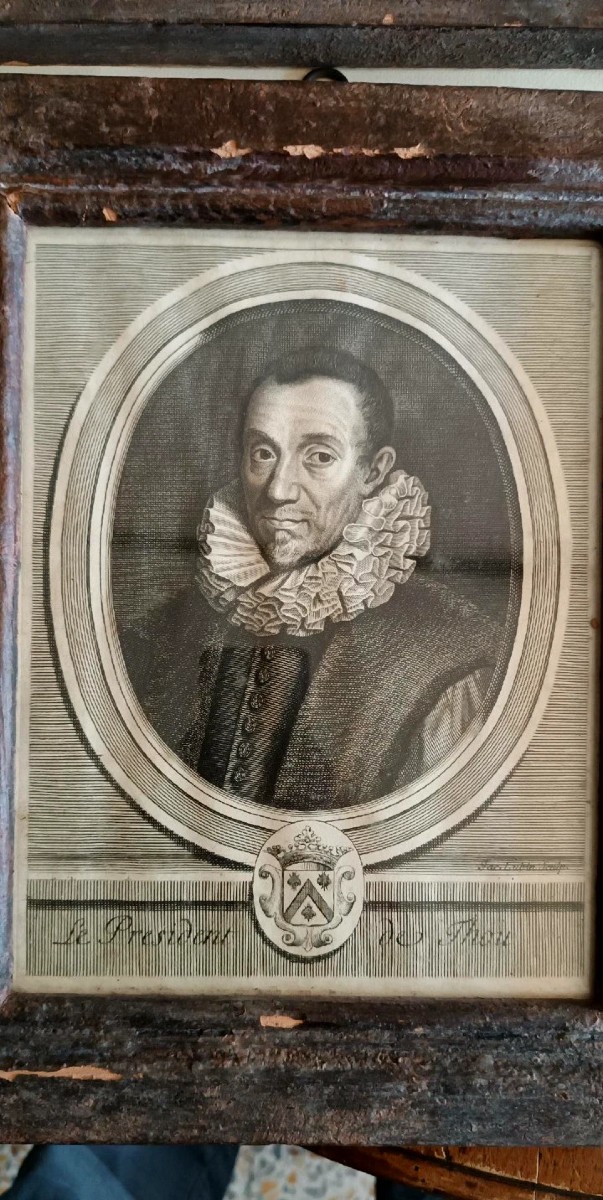 SEI 6 INCISIONI ANTICE FRANCIA XVIII SECOLO -RITRATTI PERSONAGGI - CORNICI-photo-4