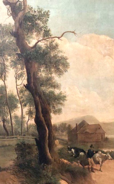 Grande dipinto olio su tela 2 mt x 1,50 mt- paesaggio animato - Charles Louis Verboeckhoven-photo-4