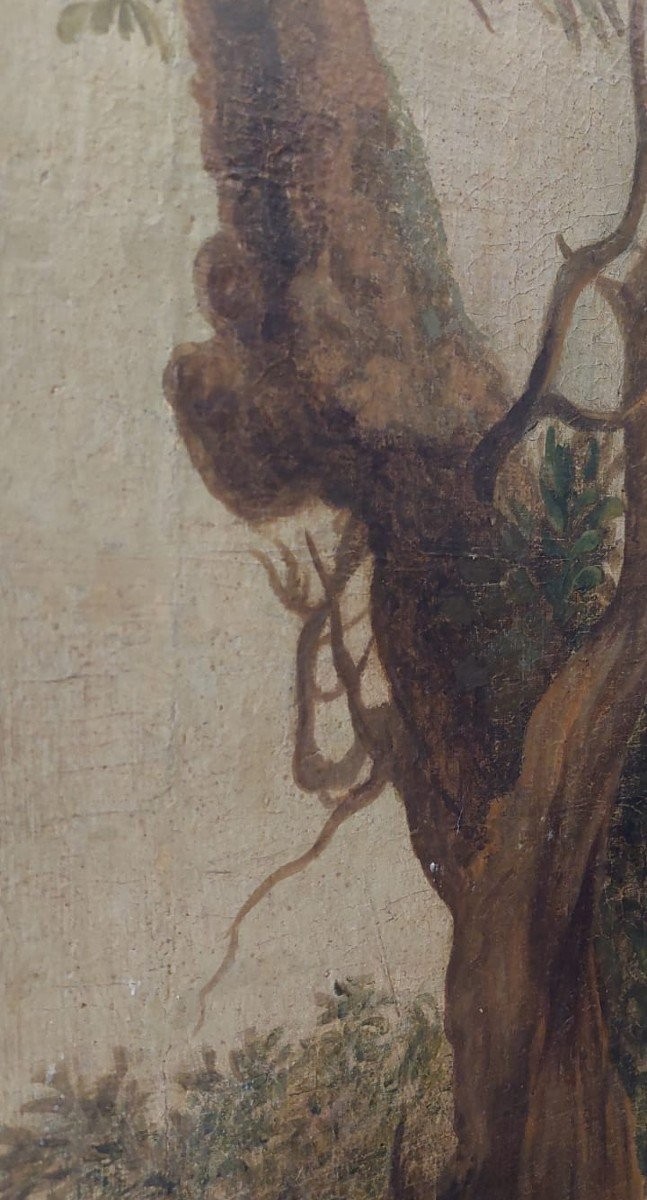 Grande dipinto olio su tela 2 mt x 1,50 mt- paesaggio animato - Charles Louis Verboeckhoven-photo-3