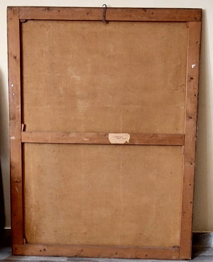 Grande dipinto olio su tela 2 mt x 1,50 mt- paesaggio animato - Charles Louis Verboeckhoven-photo-5