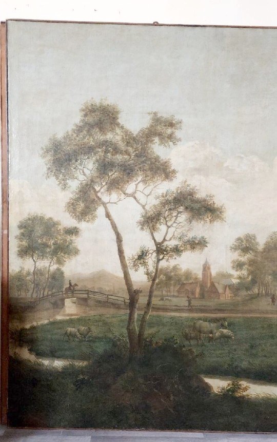 Grande dipinto olio su tela 2 mt x 1,50 mt- paesaggio animato - Charles Louis Verboeckhoven-photo-2