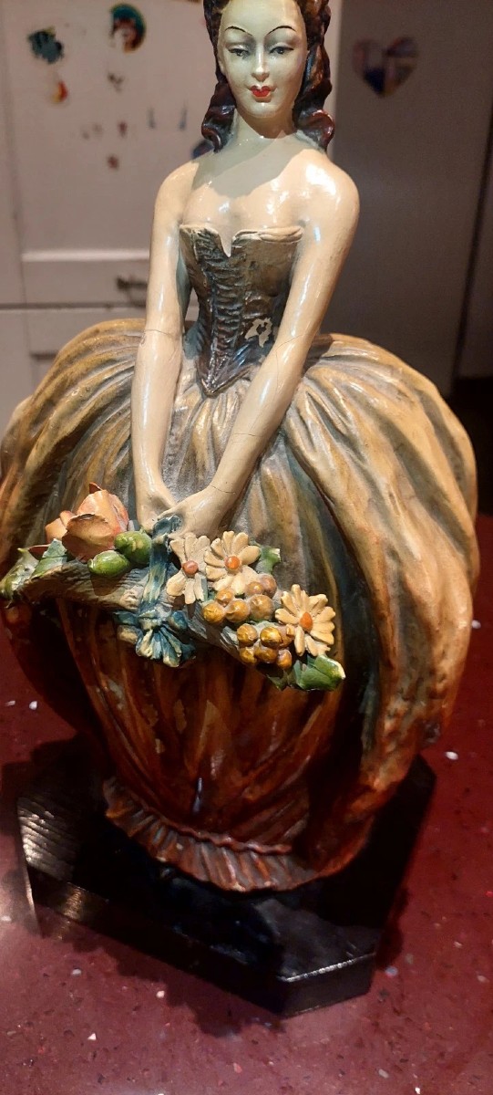 Importante Opera In Terracotta Dipinta MOLLICA Anni 30 firmata 35 Cm-photo-7