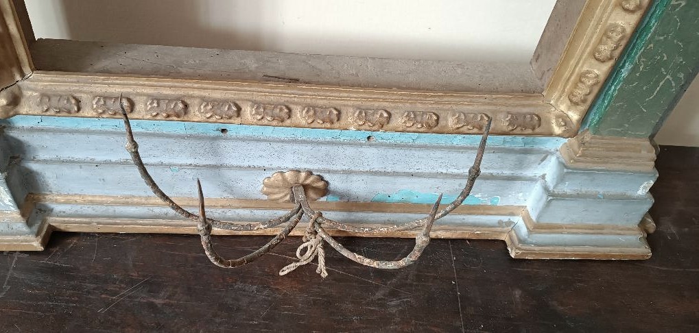 Antica Edicola ,  Cornice laccata e dorata XVIII secolo-photo-1