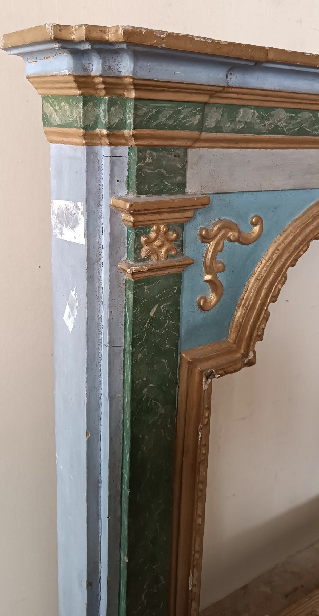 Antica Edicola ,  Cornice laccata e dorata XVIII secolo-photo-2