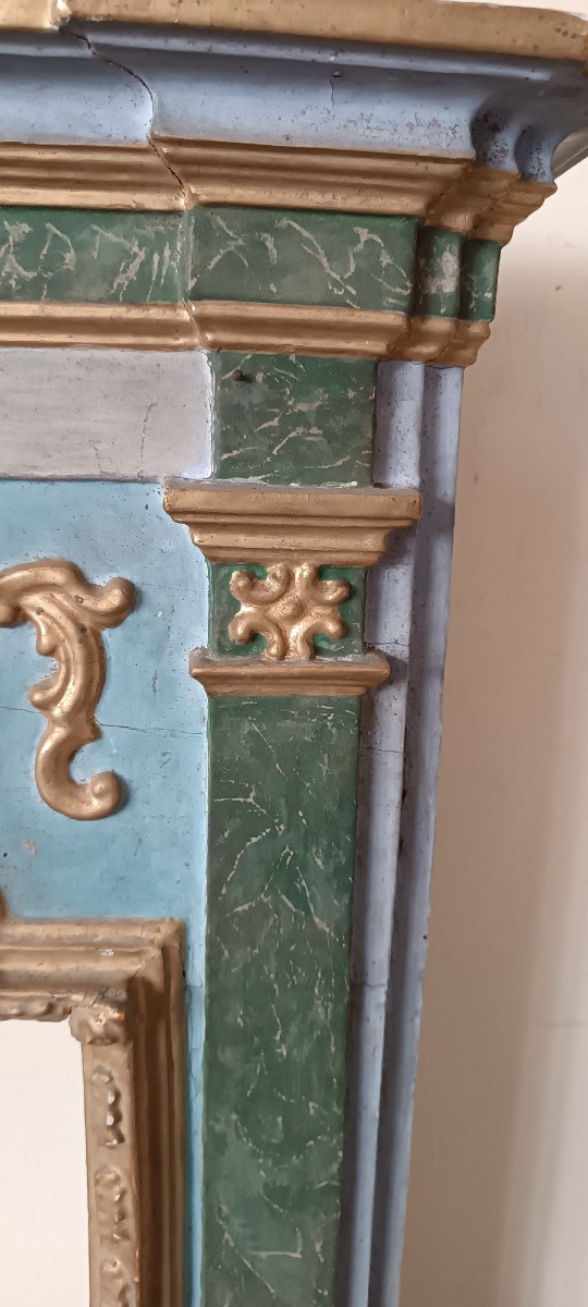 Antica Edicola ,  Cornice laccata e dorata XVIII secolo-photo-5