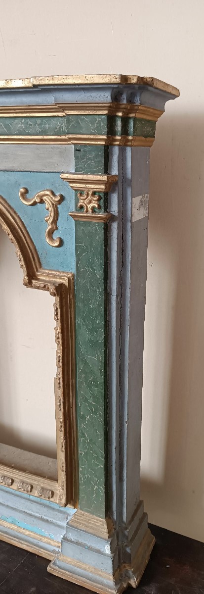 Antica Edicola ,  Cornice laccata e dorata XVIII secolo-photo-6