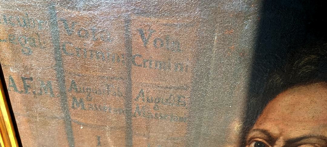 Antico dipinto ritratto di magistrato fine XVII inizi XVIII secolo-photo-3