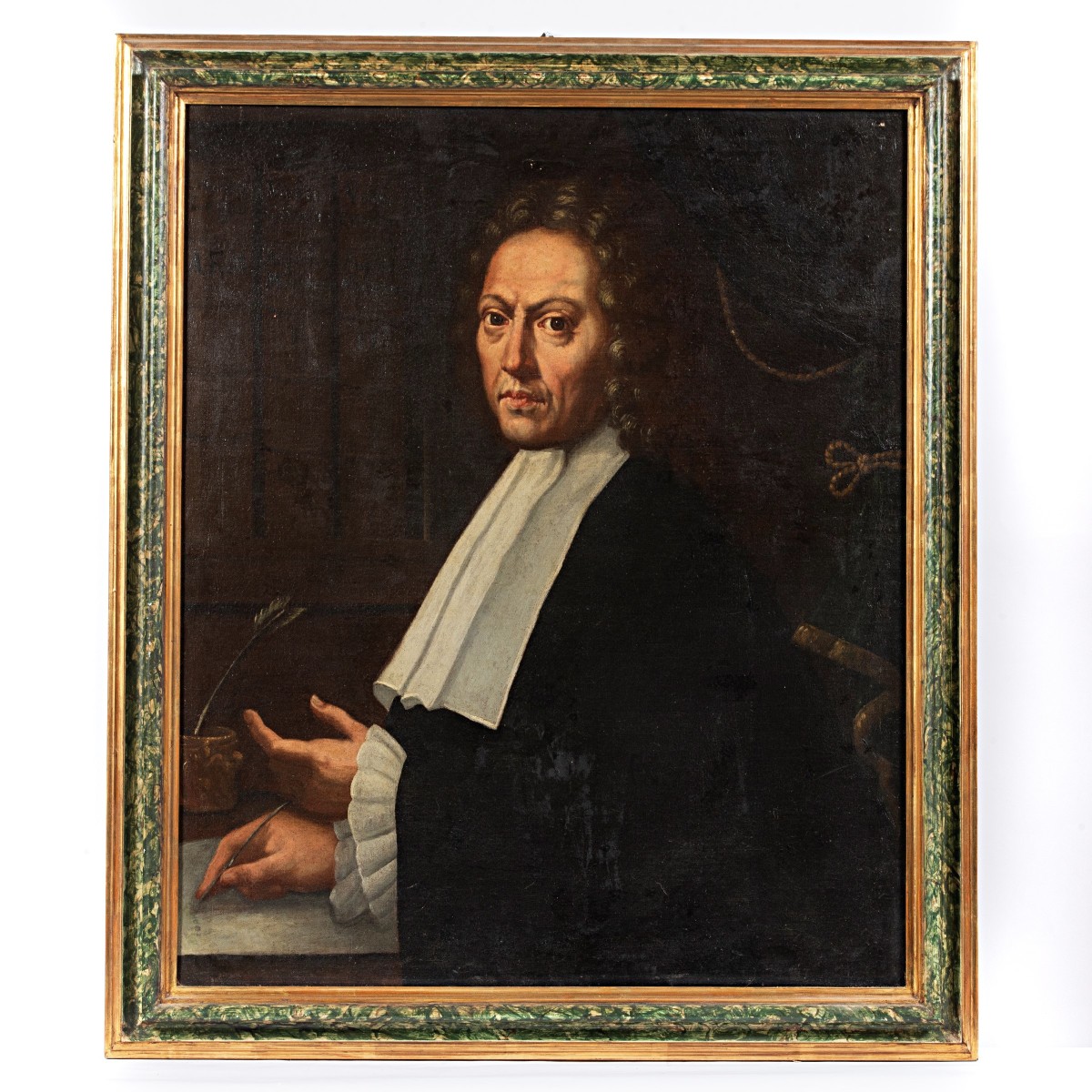 Antico dipinto ritratto di magistrato fine XVII inizi XVIII secolo