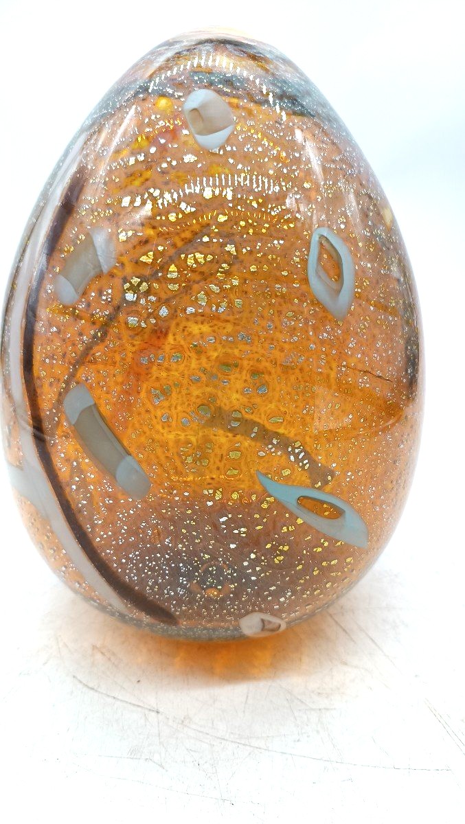 Grande uovo vetro murano anni 60-photo-3