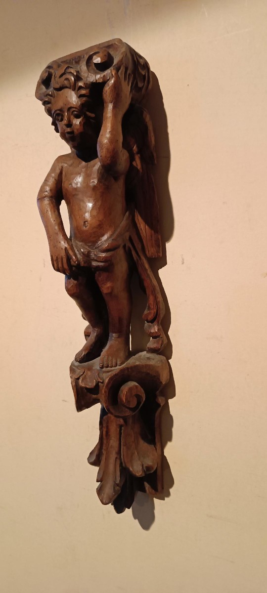 cariatide in legno scolpito, XVII secolo-photo-3