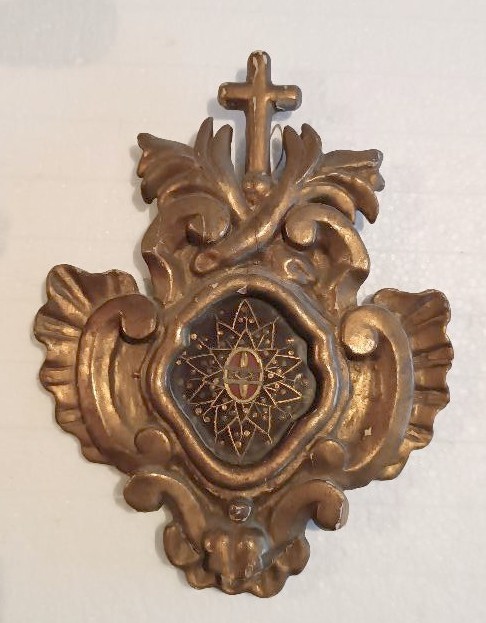 Antico reliquiario in legno dorato con reliquia san Giuseppe Cottolengo -photo-2