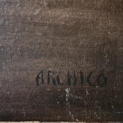 Grande dipinto olio su tela -Vaso con fiori -natura morta -fine 800 Italia-photo-3