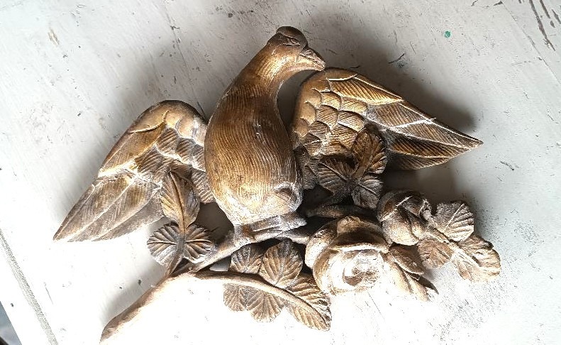 Colomba fregio in legno dorato XVIII secolo-photo-2