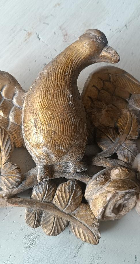 Colomba fregio in legno dorato XVIII secolo-photo-4