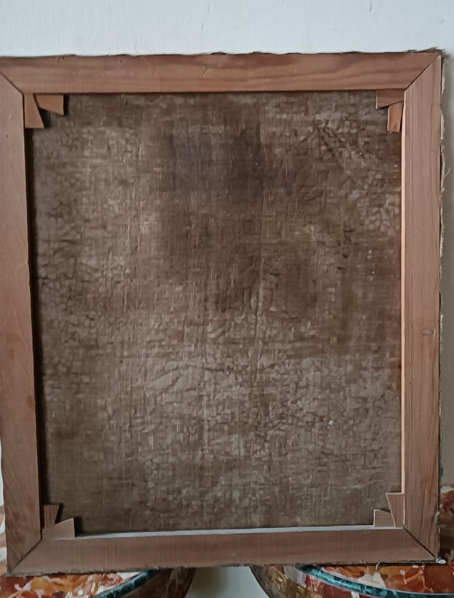 Dipinto antico ritratto Gentiluomo fine XVIII  secolo-photo-2