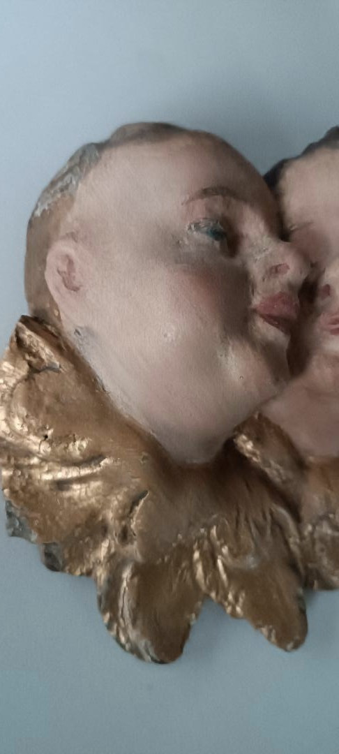 Antiche teste cherubini policromi barocco-photo-4