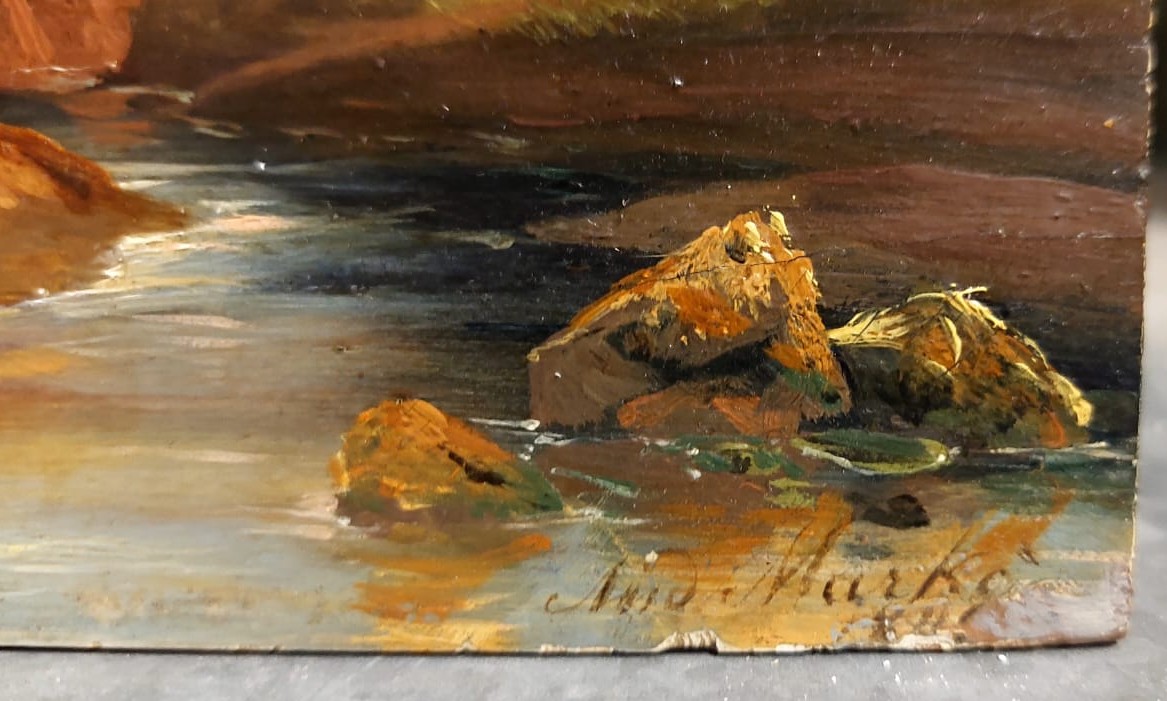 Finissimo ed elegante dipinto ad olio  su tavola , Andrea Markò-photo-3