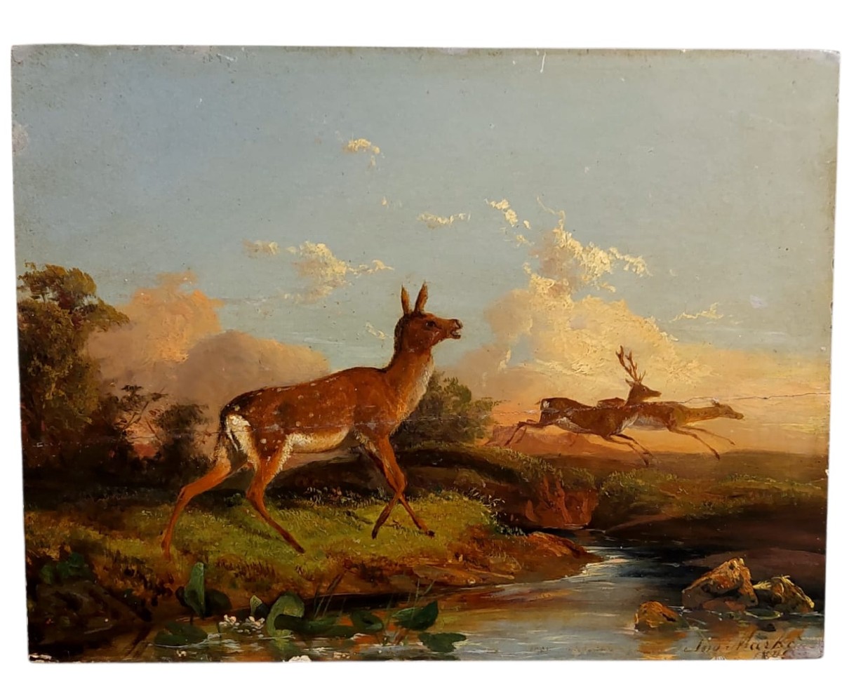 Finissimo ed elegante dipinto ad olio  su tavola , Andrea Markò