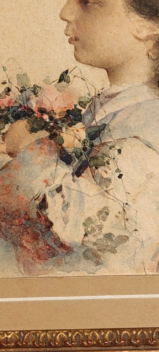 ritratto di fanciulla  ,Alessandro Rontini   Firenze (1854 -1933)-photo-5