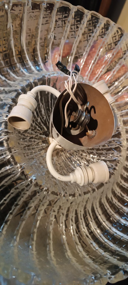 Plafoniera anni 50 lampada da soffitto murano Barovier e toso anni 50-photo-3