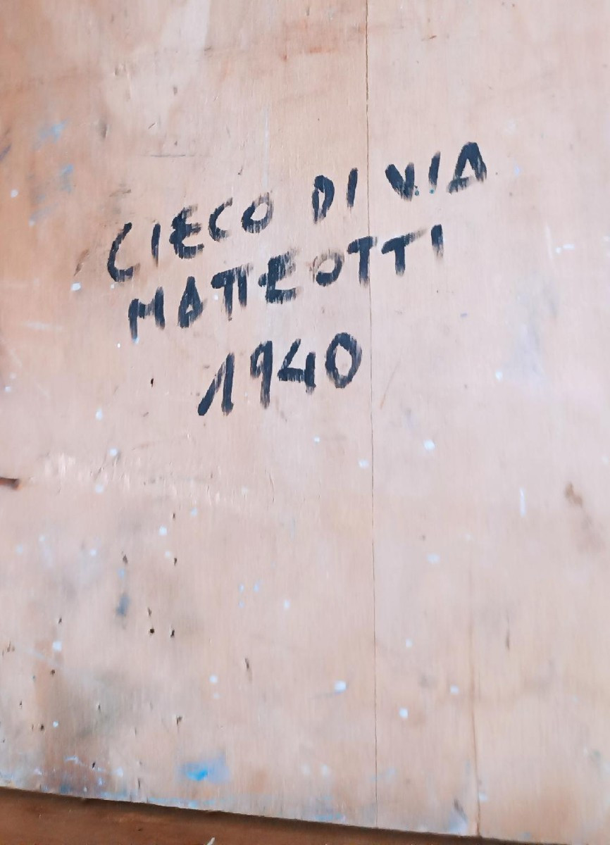 GRANDE Olio su TAVOLA FERRUCCIO FERRI -1940 - "IL CIECO" PUBBLICATO-photo-5